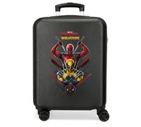 Joumma Marvel Deadpool & Wolverine Kabinenkoffer, schwarz, 38 x 55 x 20 cm, starr, 2 kg, 2 kg, 34 l, Handgepäck, Schwarz, Talla única, Kabinenkoffer