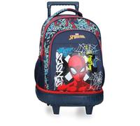 Joumma Marvel Grafity of Spiderman Kompakter 2-Rad-Rucksack aus Polyester, marineblau, 32 x 45 x 21 cm