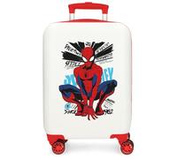 Joumma Marvel Spider-Man Urban Hero Kabinenkoffer Weiß 33x50x20 cm Hartschale ABS Seitliches Zahlenschloss 28 l 2,2 kg 4 Doppelrollen Handgepäck