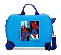 Joumma Marvel Spider-Man Urban Hero Kinderkoffer Blau 50x38x20 cm Hartschale ABS Seitliches Zahlenschloss 34 l 2,1 kg 2 Doppelrollen Handgepäck
