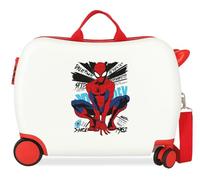 Joumma Marvel Spider-Man Urban Hero Kinderkoffer Weiß 50x38x20 cm Hartschale ABS Seitliches Zahlenschloss 34 l 2,1 kg 2 Doppelrollen Handgepäck