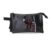 Joumma Marvel Spider Technology Dreifaches Federmäppchen Schwarz 22x12x5 cm PVC