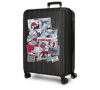 Joumma Marvel Spiderman Comic Koffer, mittelgroß, Schwarz, 48 x 65 x 27 cm, starr, 3,5 kg, TSA-Verschluss, ABS, 3,5 kg, 72 l, ausziehbar