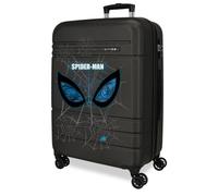 Joumma Marvel Spiderman is Watching Us Koffer, mittelgroß, schwarz, 48 x 68 x 27 cm, starr, 3,86 kg, TSA-Verschluss, ABS, 3,86 kg, 74 l, ausziehbar
