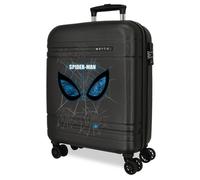 Joumma Marvel Spiderman is Watching Us Kabinenkoffer, schwarz, 40 x 55 x 20 cm, Harter ABS-Kunststoff, TSA-Verschluss 37L, 2,8 kg, 4 Doppelräder
