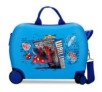 Joumma Marvel Spiderman Wall Crawler Kinderkoffer Blau 50x38x20 cm Starres ABS-Seitenkombinationsschloss 34L 2.1kg 2 Räder