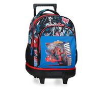 Joumma Marvel Spiderman Wall Crawler Kompakter 2-Rad-Rucksack, Schwarz, 32 x 45 x 21 cm, Polyester