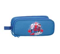 Joumma Marvel Team Spidey Doppelmäppchen, Blau, 22 x 12 x 5 cm, Polyester, 1,45 l, blau, Talla única, Doppelmäppchen
