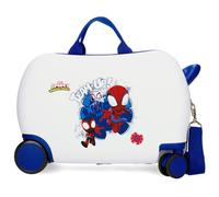 Joumma Marvel Team Spidey Kinderkoffer, Weiß, 45 x 31 x 20 cm, starr, 1,8 kg, ABS-Seitenkombinationsverschluss, 1,8 kg, 27,9 l, Handgepäck, weiß, Talla única, Kinderkoffer