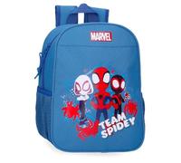 Joumma Marvel Team Spidey Vorschulrucksack, anpassbar an Trolley, Blau, 21 x 28 x 10 cm, Polyester, 6,44 l, blau, Talla única, Kindergarten-Rucksack