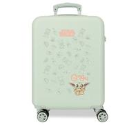 Joumma Star Wars Grogu Kabinenkoffer, grün, 38 x 55 x 20 cm, starr, ABS, seitliche Zahlenschließung, 34 l, 2 kg, 4 Räder, Handgepäck, grün, Kabinenkoffer