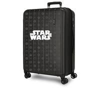 Joumma Star Wars schwarzer Koffer, mittelgroß, schwarz, 48 x 65 x 27 cm, starr, 3,5 kg, TSA-Verschluss, ABS, 3,5 kg, 72 l, ausziehbar