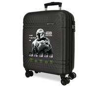 Joumma Star Wars Sein Name ist Grogu Schwarzer Kabinenkoffer, 40 x 55 x 20 cm, starrer ABS-Verschluss, TSA 37L 2.8kg, 4 Doppelrollen