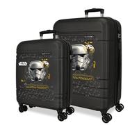 Joumma Star Wars Storm Trooper Kofferset, Schwarz, 55/68 cm, Harter ABS-Kunststoff, Verschluss TSA 111L, 6,5 kg, 4 Doppelräder