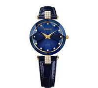 JOWISSA Blau/Gold Facet Strass Schweizer Damenuhr J5.617.M