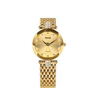 JOWISSA Gold Facet Strass Schweizer Damenuhr J5.629.M