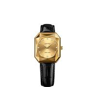 JOWISSA Schwarz/Gold Facet Radiant Schweizer Damenuhr J8.073.M