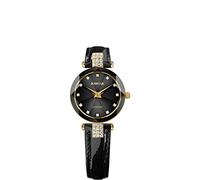 Jowissa Schwarz/Gold Facet Strass Schweizer Damenuhr J5.614.S