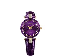 JOWISSA Violett/Gold Facet Strass Schweizer Damenuhr J5.616.M