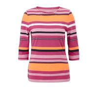 Joy Damen SARINA 3/4 Arm Shirt fuchsia red stripes 46