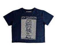 Joy Division Crop Top T Shirt Unknown Pleasures Nue offiziell Damen Denim M