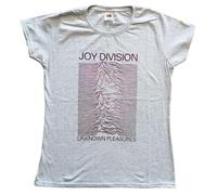 Joy Division T Shirt Space Lady Logo Nue offiziell Damen Skinny Fit Heather Grau XXL