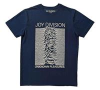 Joy Division T Shirt Unknown Pleasures Band Logo Nue offiziell Unisex Denim Blau L
