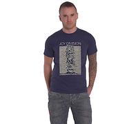 Joy Division T Shirt Unknown Pleasures Band Logo Nue offiziell Unisex Denim Blau XL