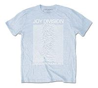 Joy Division T-Shirt Unknown Pleasures – weißes Logo auf blau – Offiziell – Herren XL