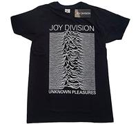 Joy Division T-Shirt Unknown Pleasures weiß auf schwarz offiziell Herren XXL