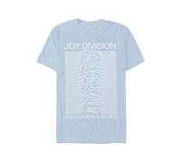 Joy Division - Unknown Pleasures White On Blue - T-Shirt - Blau - S - 100% Baumwolle,Jersey Blau S