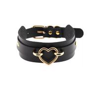 Joy Jewels Fancy Golden Heart Necklace Black