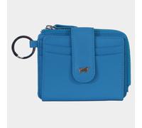 Braun Büffel Joy Kreditkartenetui RFID Schutz Leder 11 cm blau