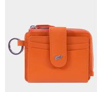 JOY RFID Kartenbörse mit Schlüsselring 8 Kartenfächer orange Damen - Leder
