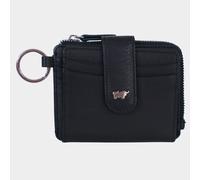 JOY RFID Kartenbörse mit Schlüsselring 8 Kartenfächer schwarz Damen - Leder