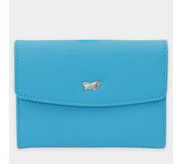 JOY RFID Mini Geldbörse slim 3 Kartenfächer blau Damen - Leder