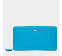 JOY RFID Reißverschluss-Geldbörse 18 Kartenfächer blau Damen - Leder