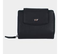 JOY RFID Reißverschluss-Geldbörse M 8 Kartenfächer schwarz Damen - Leder