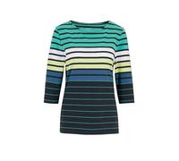 T-Shirt JOY SPORTSWEAR "D T-SHIRT KALINA 3/4 ARM", Damen, Gr. 40, bunt (coastal blau stripes), Obermaterial: 95% Baumwolle, 5% Elasthan, Shirts T-Shirt (48049555-40) coastal blau stripes