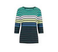 T-Shirt JOY SPORTSWEAR "D T-SHIRT KALINA 3/4 ARM", Damen, Gr. 46, bunt (coastal blau stripes), Obermaterial: 95% Baumwolle, 5% Elasthan, Shirts T-Shirt (48049555-46) coastal blau stripes