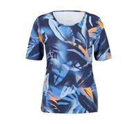 Joy Sportswear Sport-T-Shirt für Damen Verena mit hohem 48, Blue Leaf Print