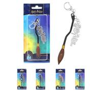 Joy Toy - Harry Potter 3D Zauberstab, Besen Schlüsselanhänger aus Metall, Nimbus 2000, Hermione, Ron Weasley, Dumbledore, in Geschenkpackung (5 Motive erhärtlich - 1 aus Zufallsprinzip)