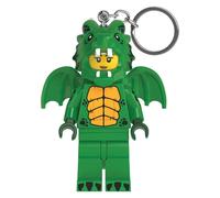 LEGO Dragon Suit Girl Schlüsselanhänger mit LED-Licht - offiziell lizenzierte Minifigur (KE224H), beweglich, ca. 7,6 cm groß - Geschenkidee für Kinder & Fans