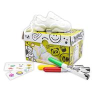 Joy Toy - Sneak-Artz - 10 cm Mini Sneakers Turnschuhe zum Selbst Gestalten mit Farben, Clip On und Stickers in gelber Schuhschachtel - 24 Verschiedene zum Sammeln, gelb