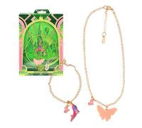Joy Toy - Wicked Glinda Halskette und Armband aus Metall mit Charms, Pink, Gold