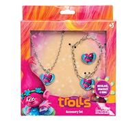 Joy ToyTrolls 65176 - Poppy Metallschmuck Set: Armband, Kette und Ring in Geschenkverpackung 15 x 3 x 18 cm