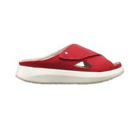 JOYA Alicante Red, Sandalen für Damen aus Veloursleder mit Klettverschluss, rot, 42