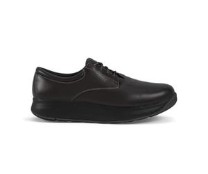 JOYA Chicago Dark Brown - Klassischer Derby-Herrenschuh aus robustem Vollnarbenleder, mit glatter Schuhspitze und gepolstertem Mesh-Futter.