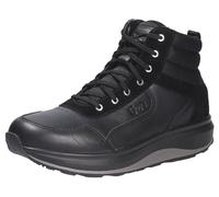 Joya Damen Stiefelette Dublin – Premium Glatt- & Velourleder, Wave-Sohle – Schwarz Gr. 41