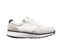 JOYA Dynamo Zip M White, Herrensneaker in stilvollem Look aus Veloursleder, für Bequeme Bewegung im Alltag, komfortable Herrenschuhe, Beige, 47